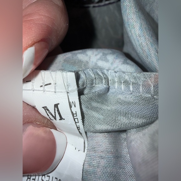 Peacock Print Jumpsuit Deep V-neck Sleeveless Spaghetti Strap Split Side Leg M - Picture 11 of 12